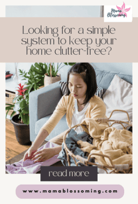 mom trying to have a clutter-free home